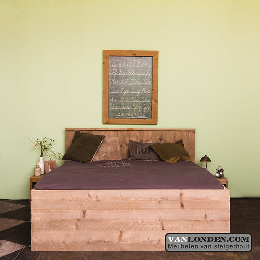 Steigerhouten tweepersoonsbed Lieselotte