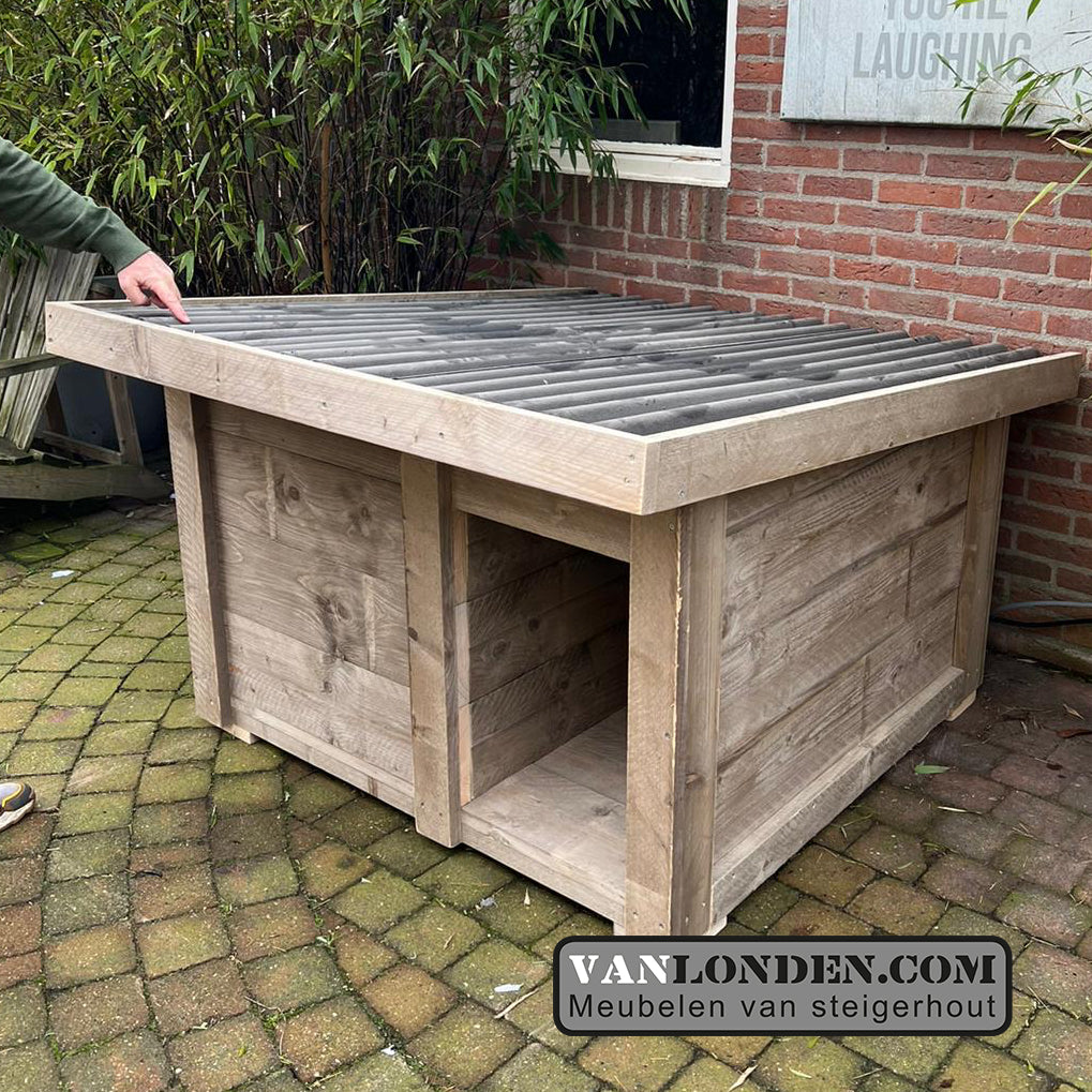 Steigerhouten hondenhok Bobby