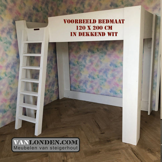 Steigerhouten hoogslaper Lauren