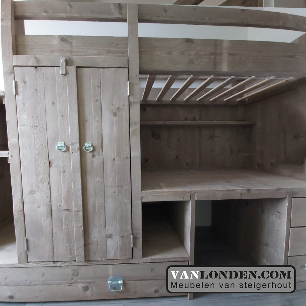 Steigerhouten hoogslaper Gino