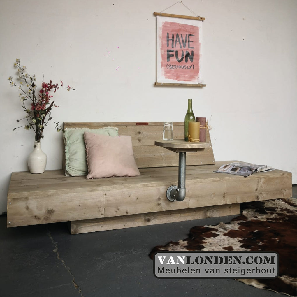 Steigerhouten loungebank Diego