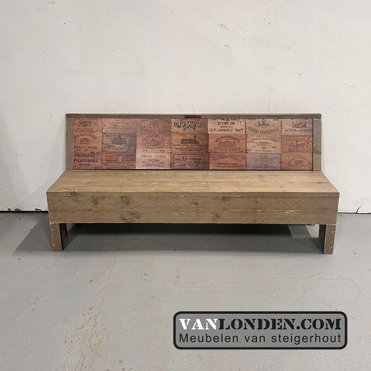 Steigerhouten zitbank Thea