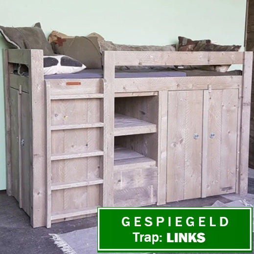 Steigerhouten hoogslaper Bram