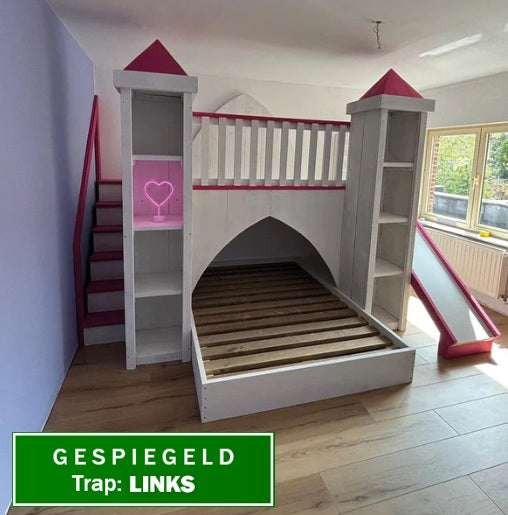 Steigerhouten prinsessen-kasteel bed Demi