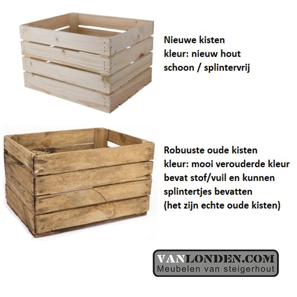 Steigerhouten tweepersoonsbed Fabian