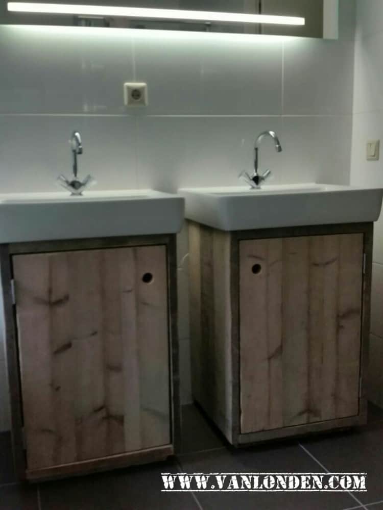 Steigerhouten badkamermeubel Roos