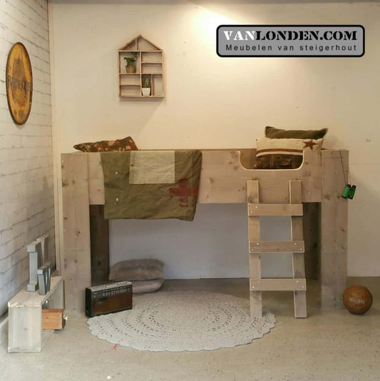 Steigerhouten halfhoogslaper Roderick