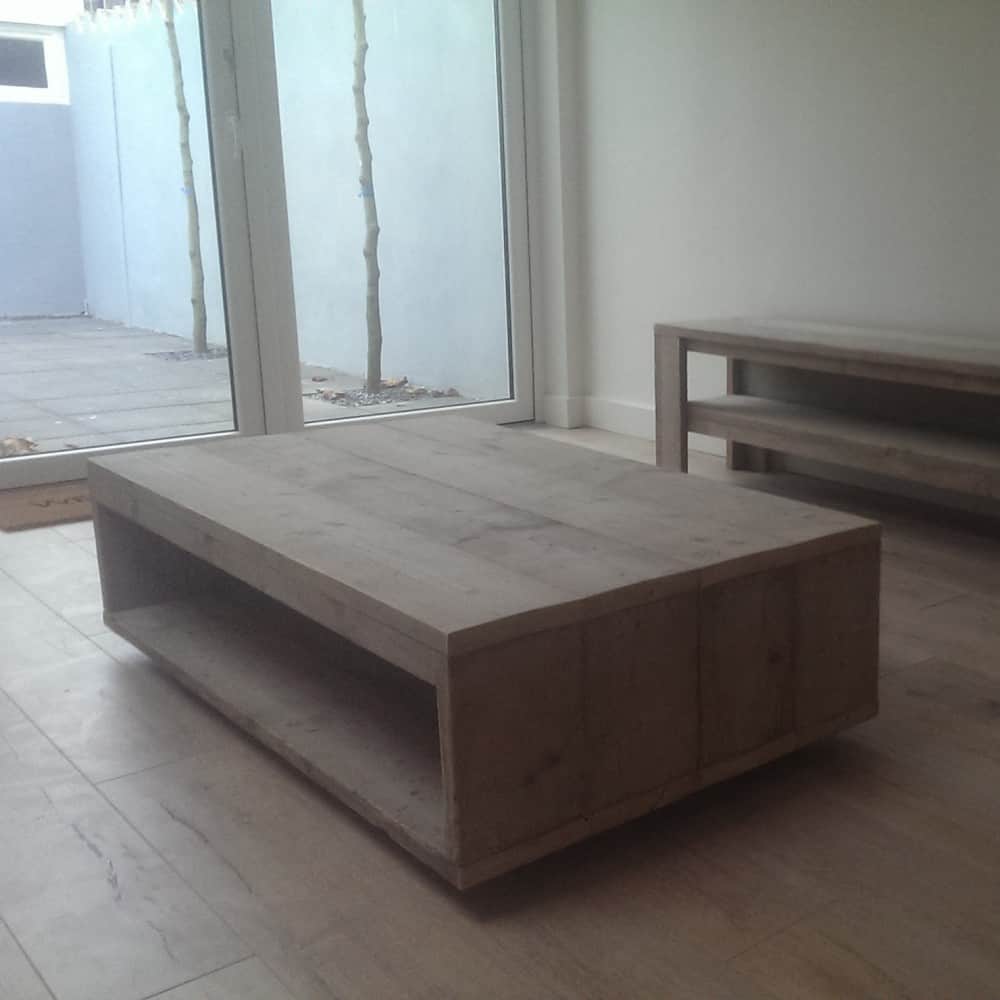 Steigerhouten salontafel Puck