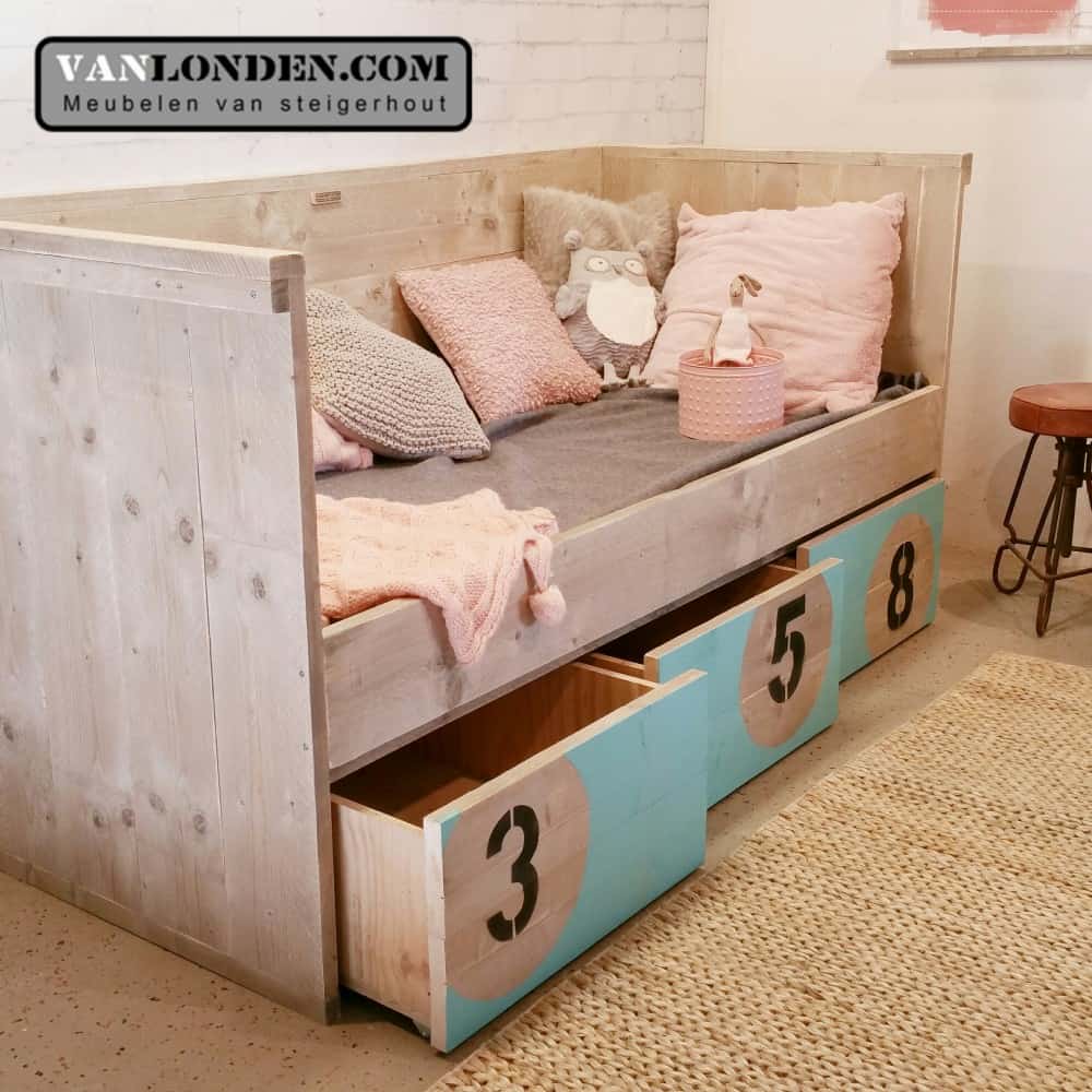 Steigerhouten slaapbank Simone