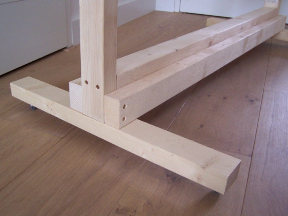 Steigerhouten Baby hangmat stellage Anna