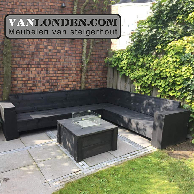 Blackwash steigerhouten hoekbank Ferdi