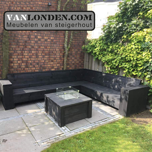 Blackwash steigerhouten hoekbank Ferdi