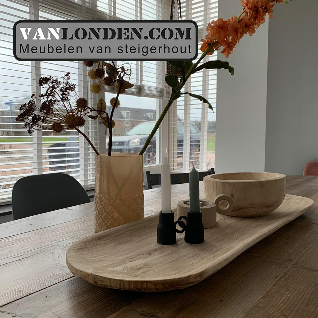 Ovale tafel van balken Pelle