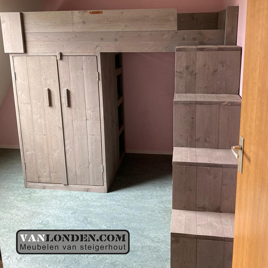 Steigerhouten hoogslaper Nielson