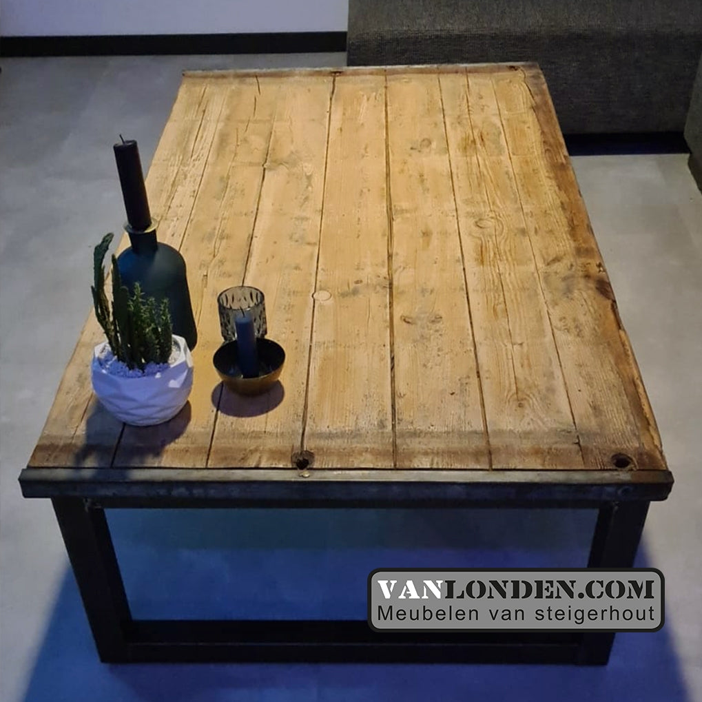 Steenschot salontafel Abel met stalen poten