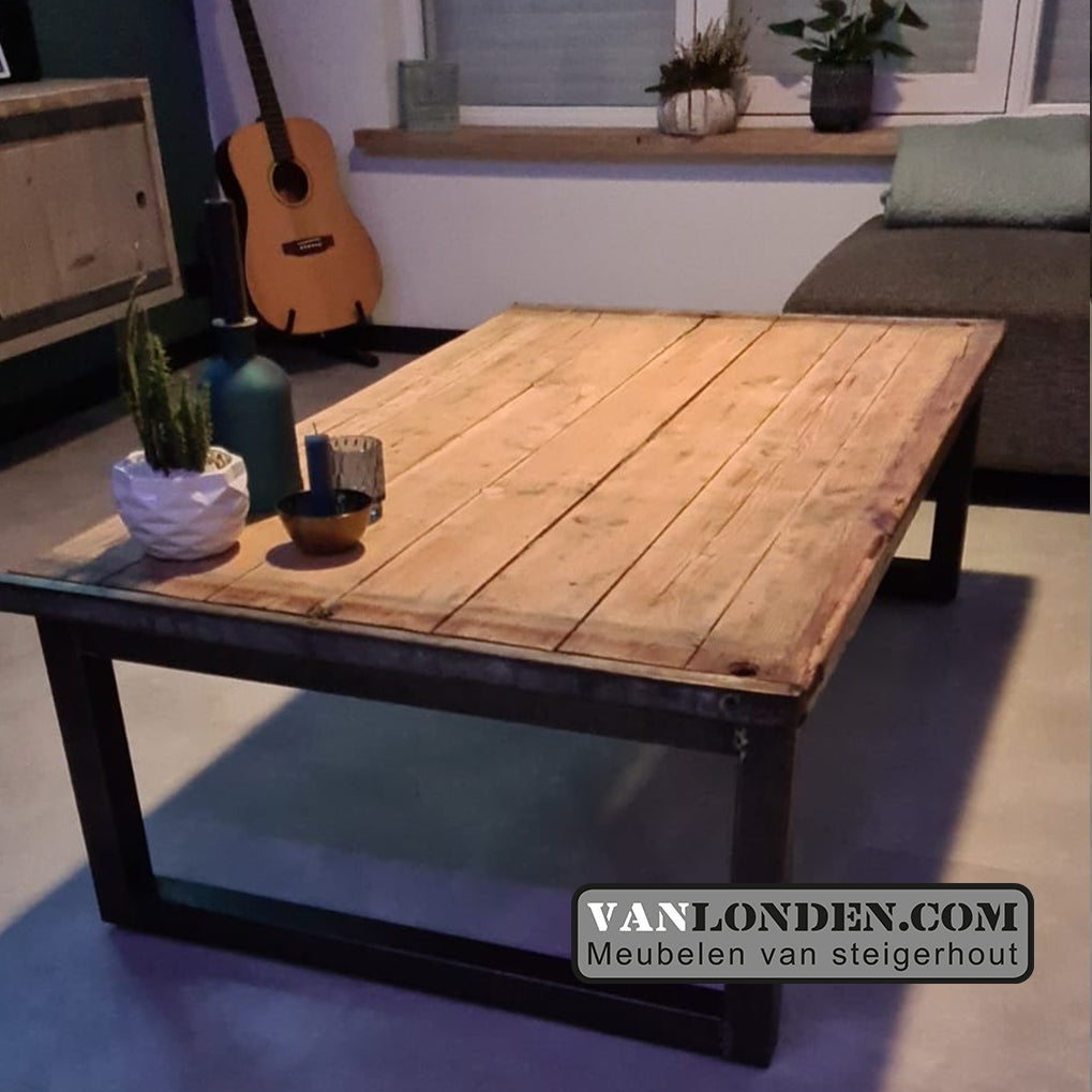 Steenschot salontafel Abel met stalen poten