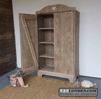 Steigerhouten hang- en legkast Marieke