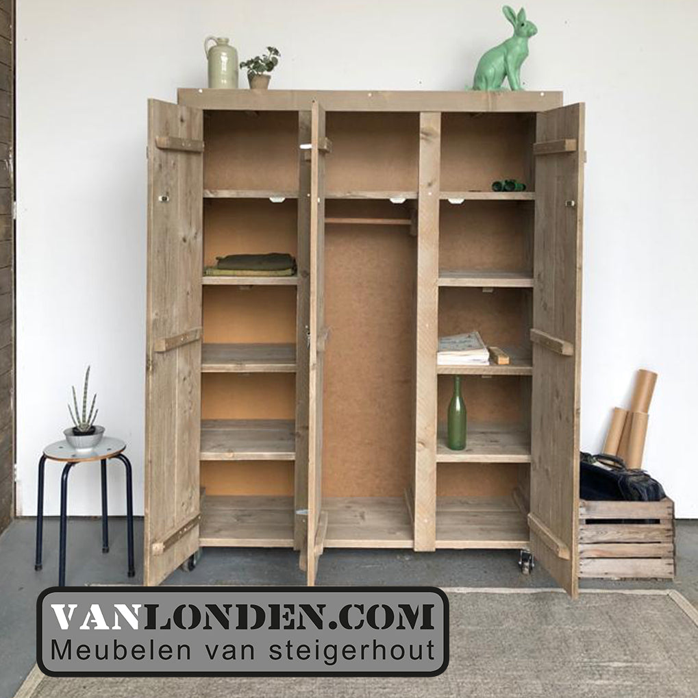 Steigerhouten kledingkast Keet