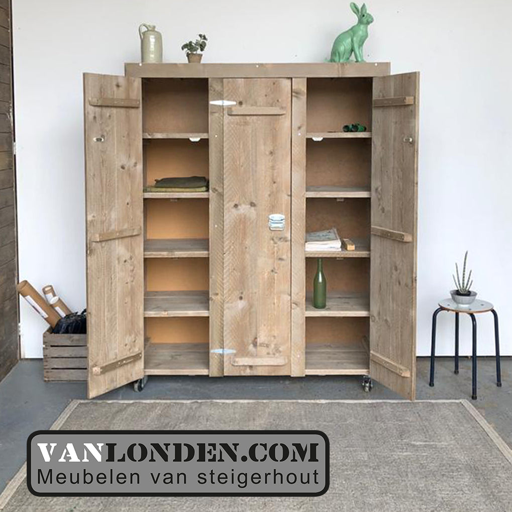 Steigerhouten kledingkast Keet