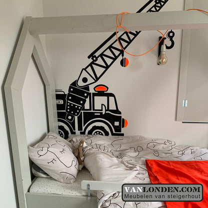 Steigerhouten bed muis