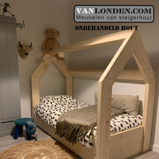 Steigerhouten bed muis