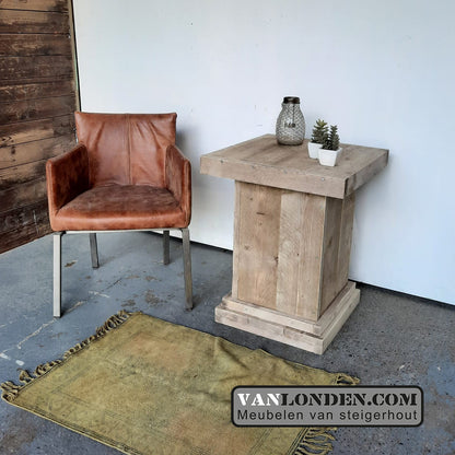 Steigerhouten bijzet tafel Ciska