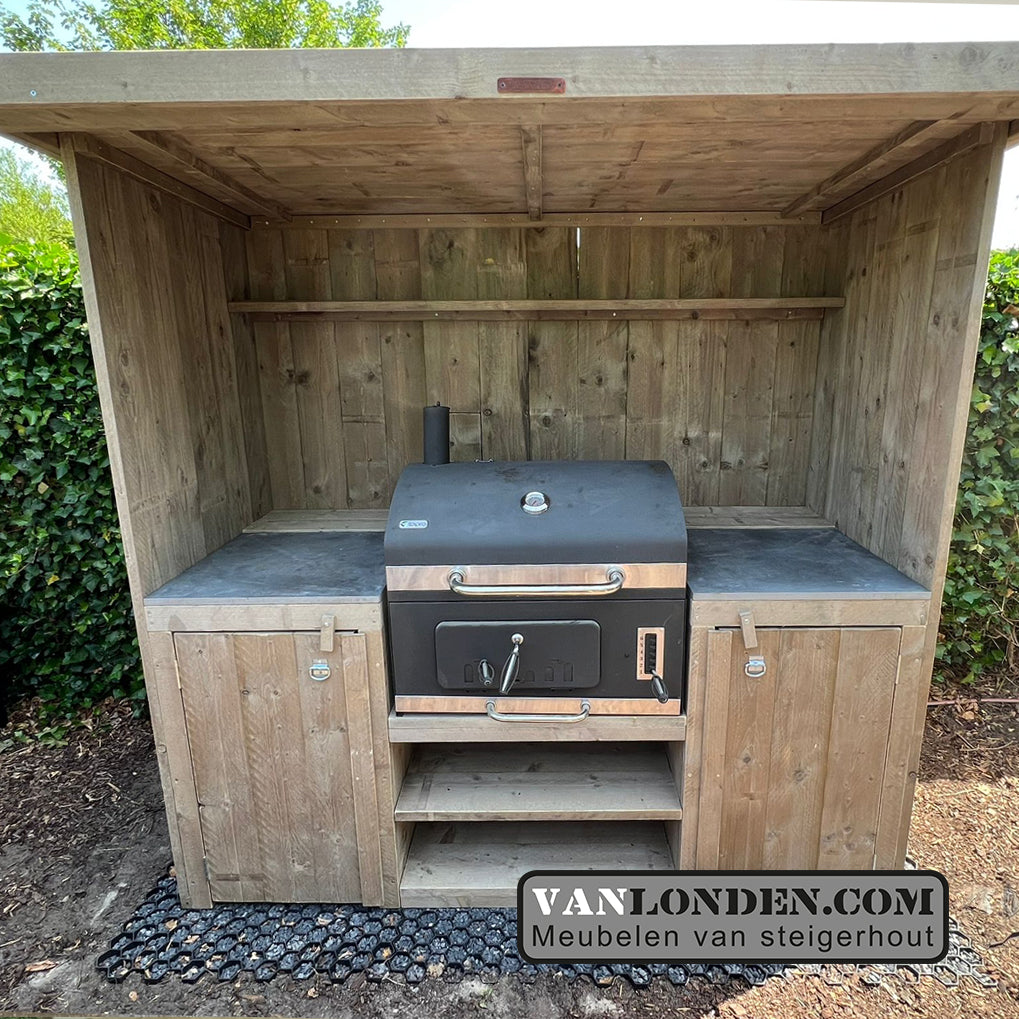 Steigerhouten buitenkeuken Corne
