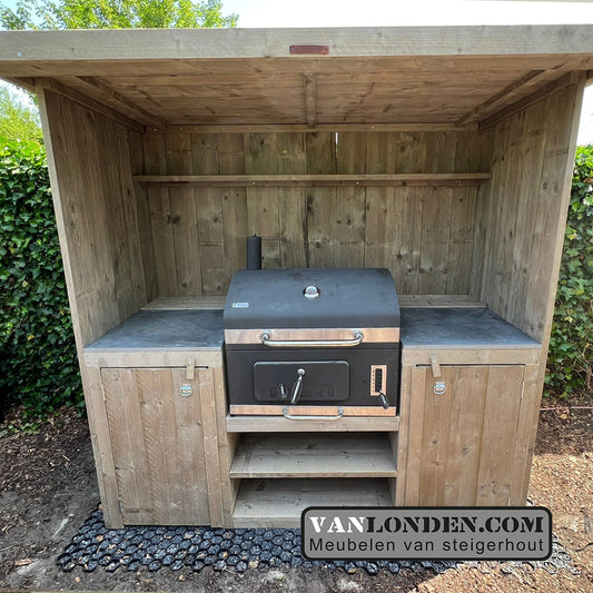 Steigerhouten buitenkeuken Corne