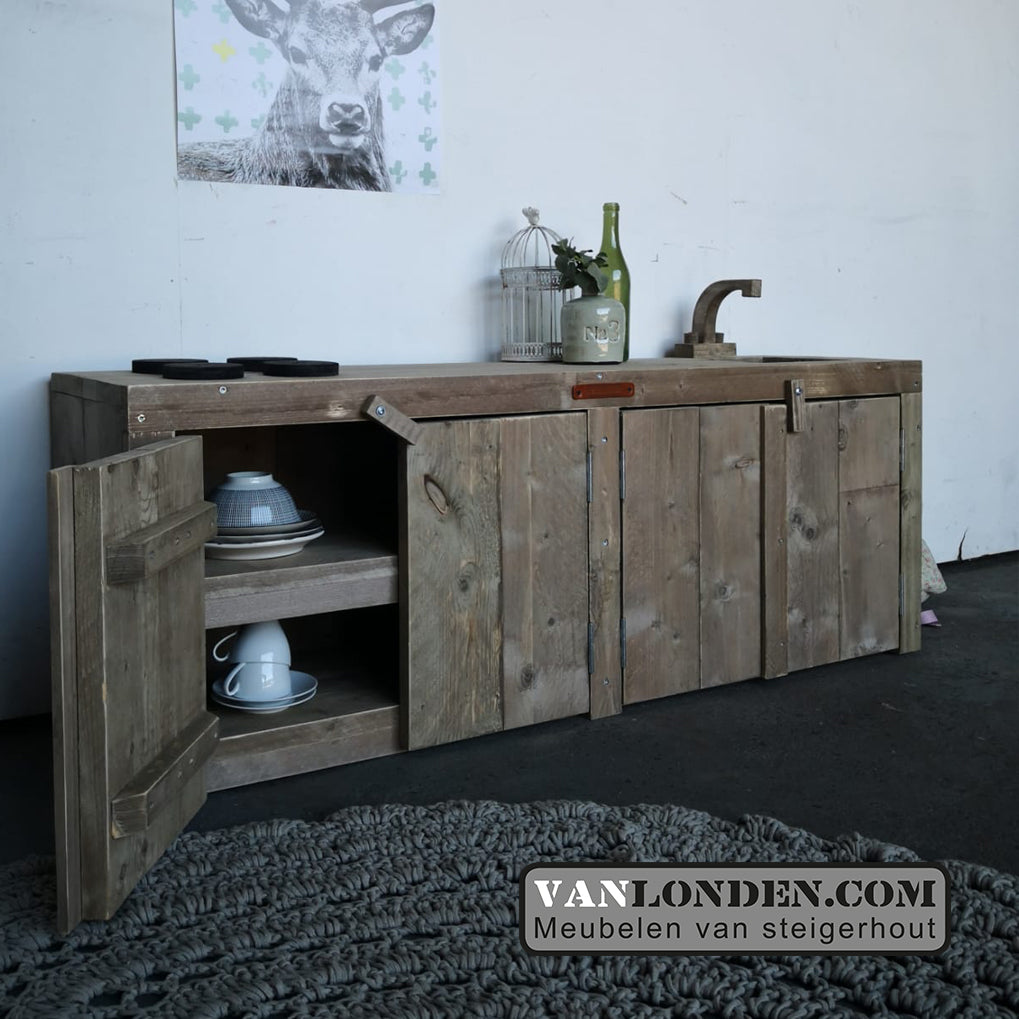 Steigerhouten speelkeuken Minte
