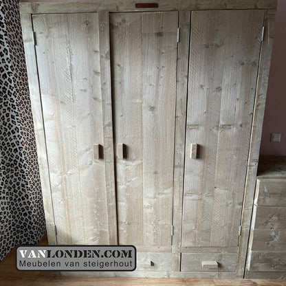 Steigerhouten hang- en legkast Esther