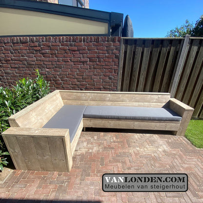 Steigerhouten hoekbank Fedde