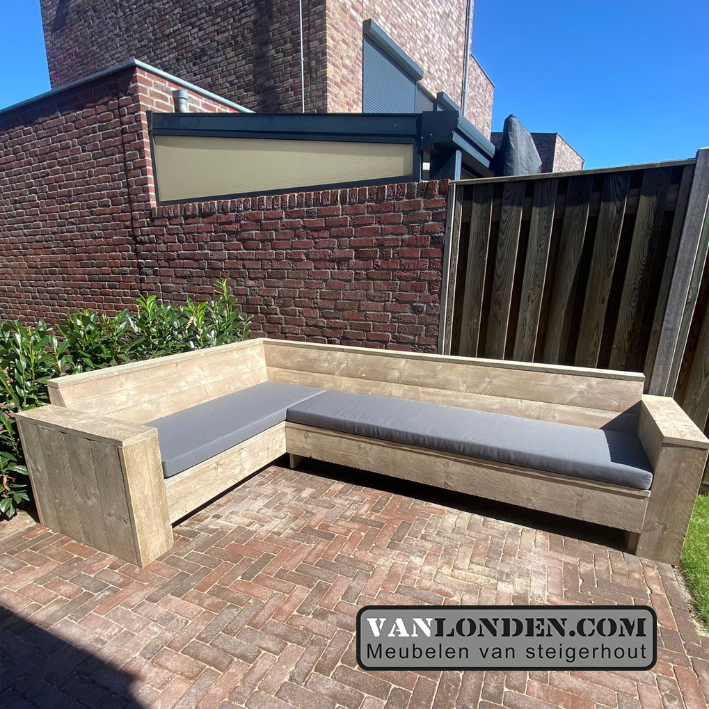 Steigerhouten hoekbank Fedde