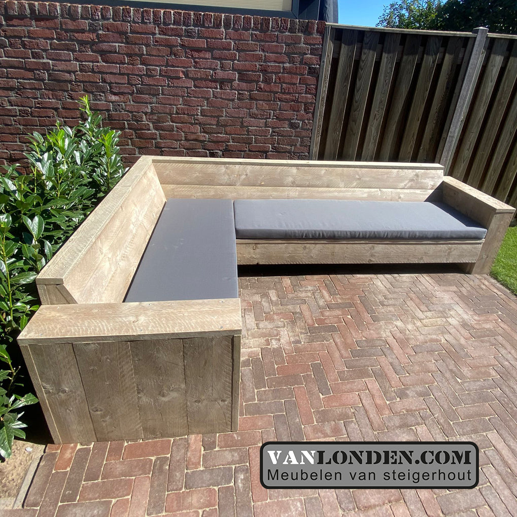 Steigerhouten hoekbank Fedde
