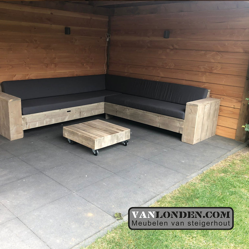 Steigerhouten hoekbank Fedde