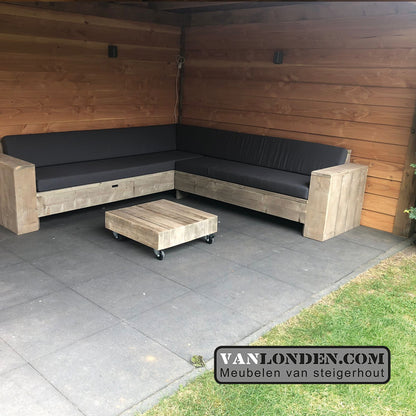 Steigerhouten hoekbank Fedde
