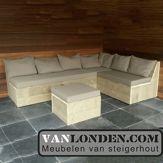 Steigerhouten hoekbank Frans