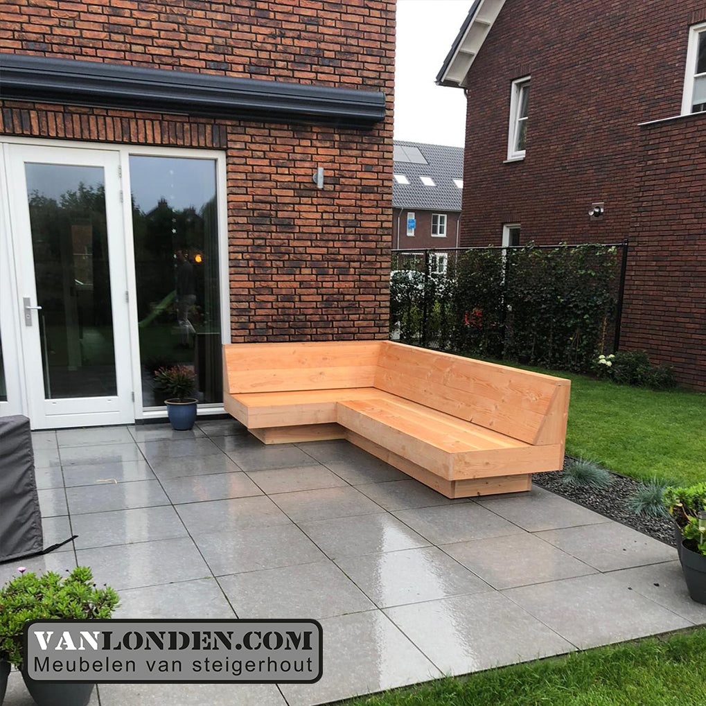 Steigerhouten hoekbank Fred