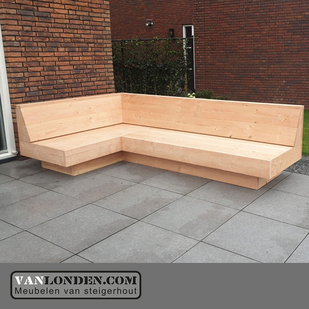 Steigerhouten hoekbank Fred