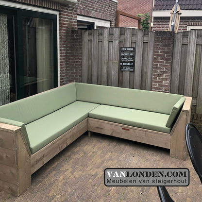 Steigerhouten hoekbank Gert