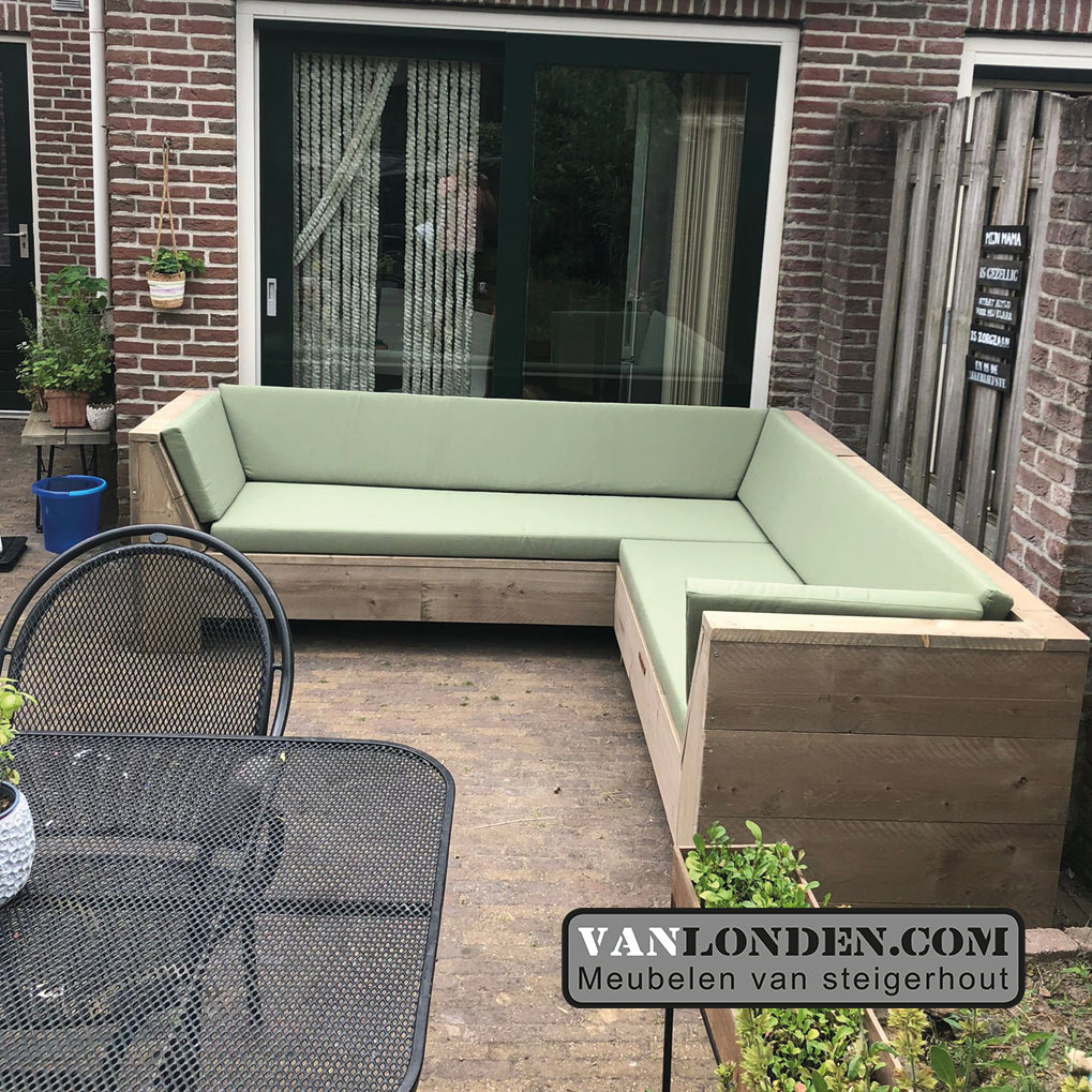 Steigerhouten hoekbank Gert
