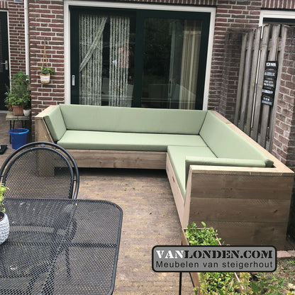 Steigerhouten hoekbank Gert