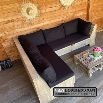Steigerhouten hoekbank Gert