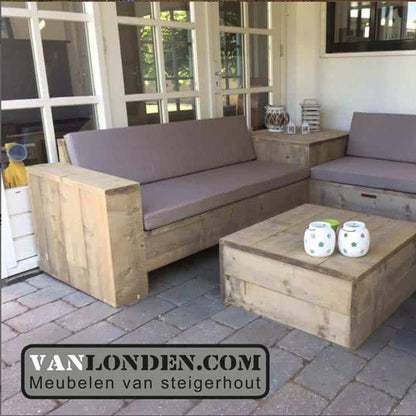 Steigerhouten hoekbank Maxim