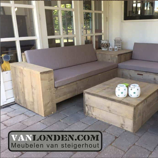 Steigerhouten hoekbank Maxim