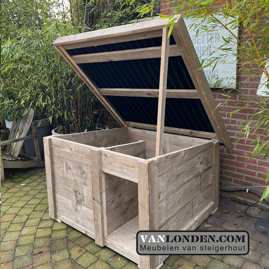 Steigerhouten hondenhok Bobby