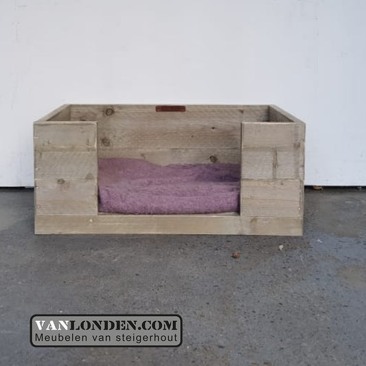 Steigerhouten hondenmand Frenkie
