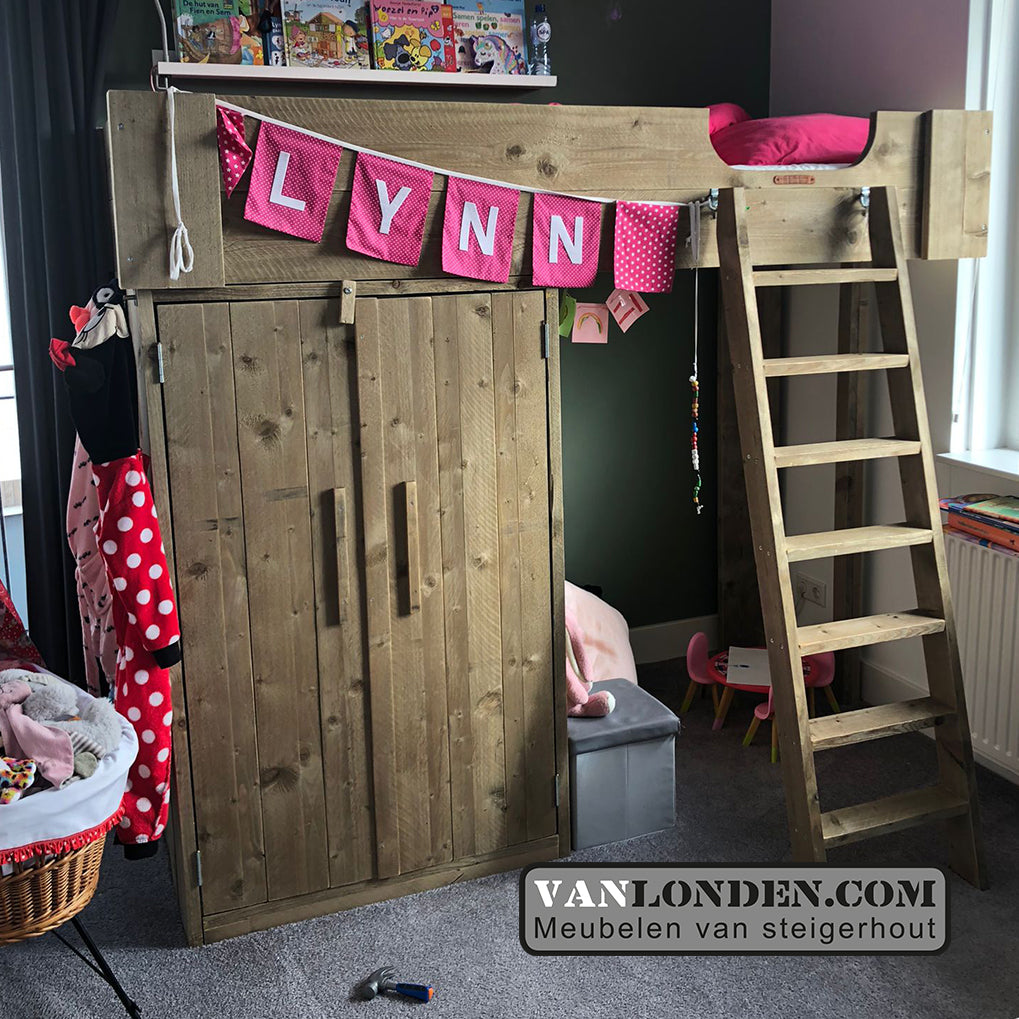 Steigerhouten hoogslaper Arne