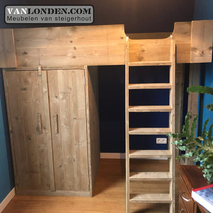 Steigerhouten hoogslaper Arne