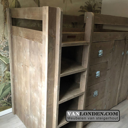 Steigerhouten hoogslaper Bram