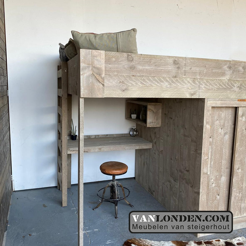 Steigerhouten hoogslaper Cecile